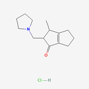 3-Methyl-2-((1-pyrrolidinyl)methyl)-3,4,5,6-tetrahydro-1(2H)-pentalenone hydrochloride