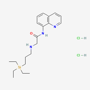 Acetamide, N-8-quinolinyl-2-((3-(triethylsilyl)propyl)amino)-, dihydrochloride