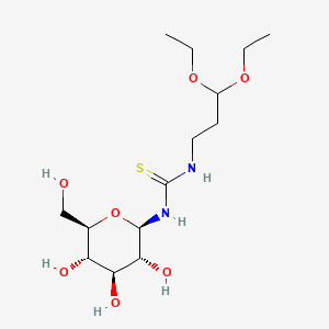 molecular formula C14H28N2O7S B12743567 N-(3,3-Diethoxypropyl)-N'-beta-D-glucopyranosylthiourea CAS No. 91146-96-2