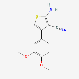 molecular formula C13H12N2O2S B1274358 2-Amino-4-(3,4-dimethoxyphenyl)thiophene-3-carbonitrile CAS No. 884497-31-8