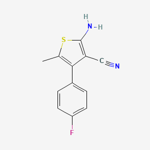 molecular formula C12H9FN2S B1274360 2-Amino-4-(4-fluorophenyl)-5-methylthiophene-3-carbonitrile CAS No. 884497-33-0