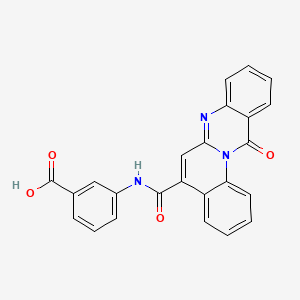 Benzoic acid, 3-(((12-oxo-12H-quino(2,1-b)quinazolin-5-yl)carbonyl)amino)-