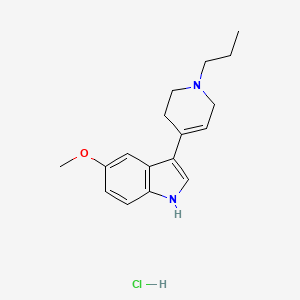 molecular formula C17H23ClN2O B12743617 1H-Indole, 6-methoxy-3-(1-propyl-1,2,3,6-tetrahydro-4-pyridinyl)-, monohydrochloride CAS No. 109793-80-8