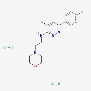 molecular formula C18H26Cl2N4O B12743658 4-Morpholineethanamine, N-(4-methyl-6-(4-methylphenyl)-3-pyridazinyl)-, dihydrochloride CAS No. 118269-90-2