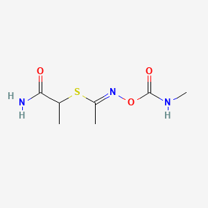 2-Amino-1-methyl-2-oxoethyl N-(((methylamino)carbonyl)oxy)ethanimidothioate