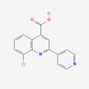 molecular formula C15H9ClN2O2 B1274371 8-Chloro-2-pyridin-4-ylquinoline-4-carboxylic acid CAS No. 667412-53-5