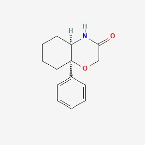 molecular formula C14H17NO2 B12743713 2H-1,4-Benzoxazin-3(4H)-one, hexahydro-8a-phenyl-, cis- CAS No. 89263-17-2