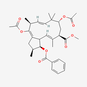 molecular formula C33H42O8 B12743751 Euphorbin E CAS No. 126239-93-8