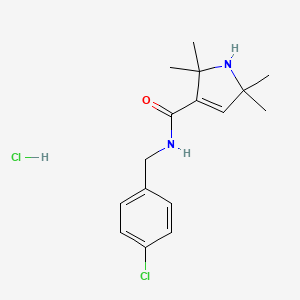 1H-Pyrrole-3-carboxamide, 2,5-dihydro-N-((4-chlorophenyl)methyl)-2,2,5,5-tetramethyl-, monohydrochloride