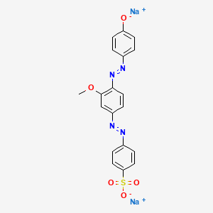 Benzenesulfonic acid, 4-((4-((4-hydroxyphenyl)azo)-3-methoxyphenyl)azo)-, disodium salt