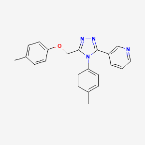 Pyridine, 3-(5-((4-methylphenoxy)methyl)-4-(4-methylphenyl)-4H-1,2,4-triazol-3-yl)-