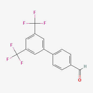 molecular formula C15H8F6O B1274386 4-[3,5-双(三氟甲基)苯基]苯甲醛 CAS No. 602307-22-2