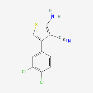molecular formula C11H6Cl2N2S B1274389 2-Amino-4-(3,4-dichlorophenyl)thiophene-3-carbonitrile CAS No. 861407-95-6