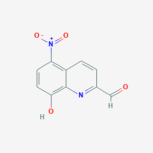 molecular formula C10H6N2O4 B1274395 8-Hydroxy-5-nitroquinoline-2-carbaldehyde CAS No. 884497-63-6