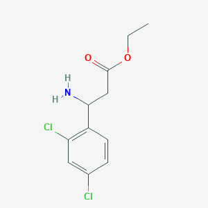 molecular formula C11H13Cl2NO2 B1274417 Ethyl 3-amino-3-(2,4-dichlorophenyl)propanoate 