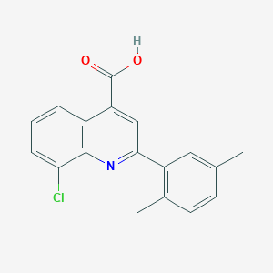 molecular formula C18H14ClNO2 B1274424 8-Chloro-2-(2,5-dimethylphenyl)quinoline-4-carboxylic acid CAS No. 862647-94-7