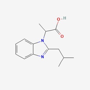 molecular formula C14H18N2O2 B1274425 2-(2-Isobutyl-1H-benzimidazol-1-YL)propanoic acid CAS No. 892241-05-3