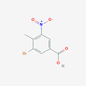 molecular formula C8H6BrNO4 B1274442 3-溴-4-甲基-5-硝基苯甲酸 CAS No. 34545-20-5