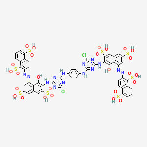 2,2'-(1,4-Phenylenebis(imino(6-chloro-1,3,5-triazine-4,2-diyl)imino(8-hydroxy-3,6-disulphonaphthalene-1,7-diyl)azo))bisnaphthalene-1,5-disulphonic acid