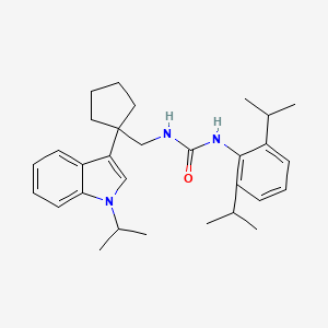 Urea, N-(2,6-bis(1-methylethyl)phenyl)-N'-((1-(1-(1-methylethyl)-1H-indol-3-yl)cyclopentyl)methyl)-