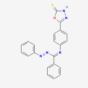 5-(4-((Phenyl(phenylazo)methylene)amino)phenyl)-1,3,4-oxadiazole-2(3H)-thione