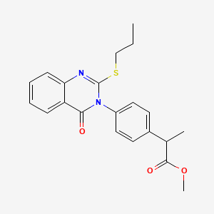 Methyl alpha-methyl-4-(4-oxo-2-(propylthio)-3(4H)-quinazolinyl)benzeneacetate