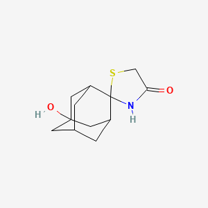 5'-Hydroxyspiro(thiazolidine-2,2'-tricyclo(3.3.1.1(sup 3,7))decan)-4-one hydrate