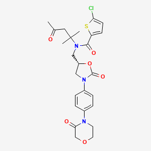 molecular formula C25H28ClN3O6S B12744552 Wxe6yaf4DH CAS No. 2305917-61-5