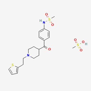 4-(4-Methylsulfonylaminobenzoyl)-1-(2-(2-thienyl)ethyl)piperidine methylsulfonate