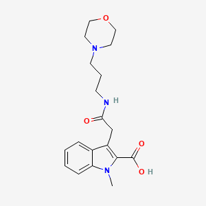 1H-Indole-2-carboxylic acid, 1-methyl-3-(2-((3-(4-morpholinyl)propyl)amino)-2-oxoethyl)-