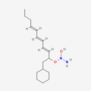 Hydrazine, 1-((1-(cyclohexylmethyl)-2,4,6-decatrienyl)oxy)-1-hydroxy-