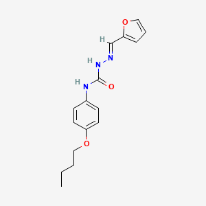 molecular formula C16H19N3O3 B12744628 Semicarbazide, 1-furfurylidene-4-(p-butoxyphenyl)- CAS No. 119034-02-5