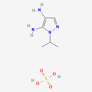 molecular formula C6H14N4O4S B12744632 N-Isopropyl 4,5-diamino pyrazole sulfate CAS No. 173994-78-0