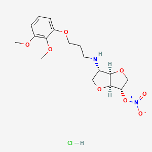 [(3S,3aR,6S,6aS)-3-[3-(2,3-dimethoxyphenoxy)propylamino]-2,3,3a,5,6,6a-hexahydrofuro[3,2-b]furan-6-yl] nitrate;hydrochloride