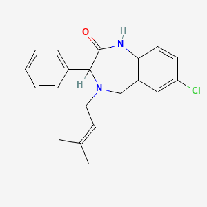 2H-1,4-Benzodiazepin-2-one, 7-chloro-1,3,4,5-tetrahydro-4-(3-methyl-2-butenyl)-3-phenyl-