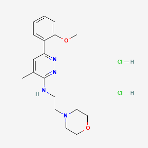 4-Morpholineethanamine, N-(6-(2-methoxyphenyl)-4-methyl-3-pyridazinyl)-, dihydrochloride