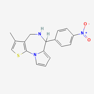 5,6-Dihydro-3-methyl-6-(4-nitrophenyl)-4H-pyrrolo(1,2-a)thieno(3,2-f)(1,4)diazepine