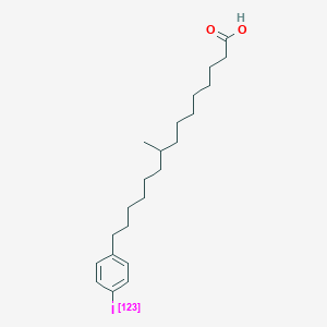 15-(4-Iodophenyl)-9-methylpentadecanoic acid, I-123