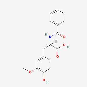 molecular formula C17H17NO5 B1274473 N-苯甲酰-4-羟基-3-甲氧基-苯丙氨酸 CAS No. 2901-78-2