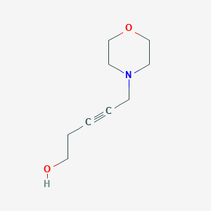 molecular formula C9H15NO2 B1274474 5-吗啉-4-基戊-3-炔-1-醇 CAS No. 550302-86-8