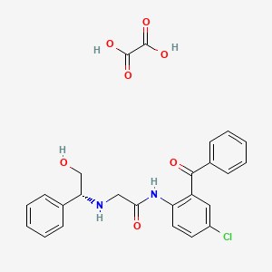 D(+)-N-(2-Benzoyl-4-chlorophenyl)-2-(2-hydroxy-1-phenylethylamino)acetamide oxalate