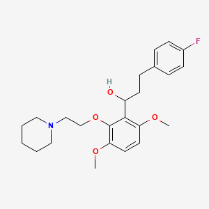 alpha-(3,6-Dimethoxy-2-(2-(1-piperidinyl)ethoxy)phenyl)-4-fluorobenzenepropanol