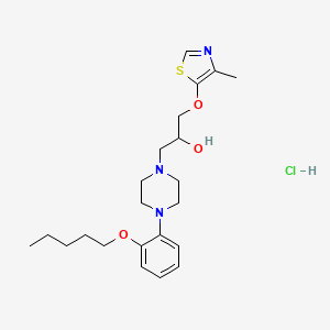 1-Piperazineethanol, alpha-(((4-methyl-5-thiazolyl)oxy)methyl)-4-(2-(pentyloxy)phenyl)-, monohydrochloride