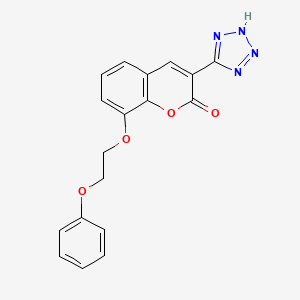 2H-1-Benzopyran-2-one, 8-(2-phenoxyethoxy)-3-(1H-tetrazol-5-yl)-