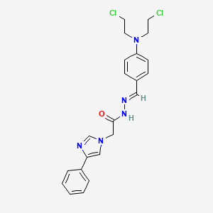 4-Phenyl-1H-imidazole-1-acetic acid ((4-(bis(2-chloroethyl)amino)phenyl)methylene)hydrazide