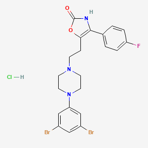 2(3H)-Oxazolone, 5-(2-(4-(3,5-dibromophenyl)-1-piperazinyl)ethyl)-4-(4-fluorophenyl)-, monohydrochloride