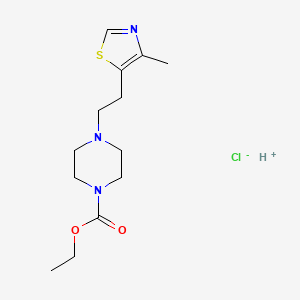 4-(2-(4-Methyl-5-thiazolyl)ethyl)-1-piperazinecarboxylic acid ethyl ester hydrochloride