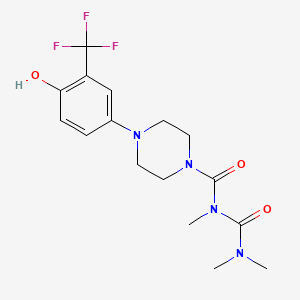 1-Piperazinecarboxamide, N-((dimethylamino)carbonyl)-4-(4-hydroxy-3-(trifluoromethyl)phenyl)-N-methyl-