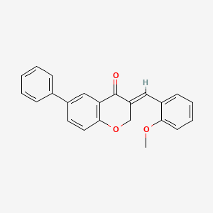 (E)-2,3-Dihydro-3-((2-methoxyphenyl)methylene)-6-phenyl-4H-1-benzopyran-4-one