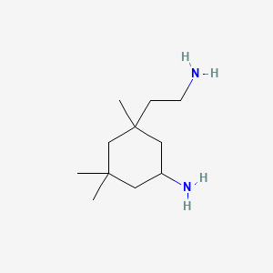 molecular formula C11H24N2 B12745065 1-Amino-3-aminoethyl-3,5,5-trimethylcyclohexane CAS No. 42968-91-2